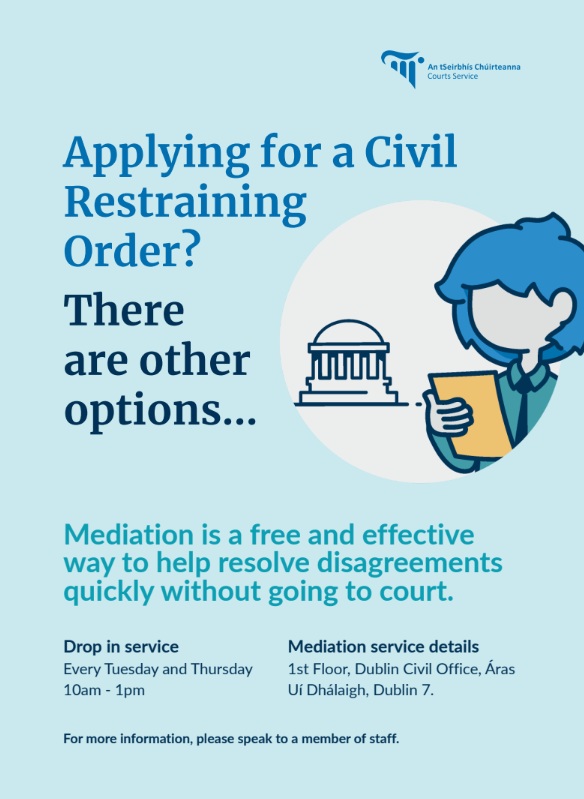 Mediation blue poster